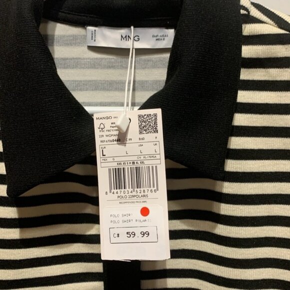 Mango button-down collar polo shirt NWT - Picture 5 of 6
